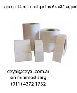 caja de 14 rollos etiquetas 64 x32 argentina