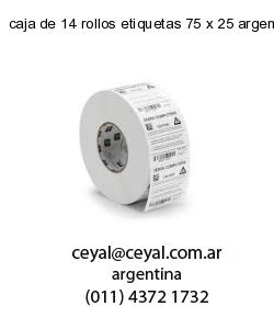 caja de 14 rollos etiquetas 75 x 25 argentina