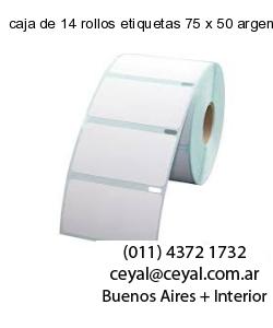 caja de 14 rollos etiquetas 75 x 50 argentina