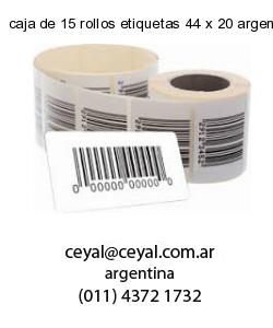 caja de 15 rollos etiquetas 44 x 20 argentina