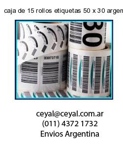 caja de 15 rollos etiquetas 50 x 30 argentina