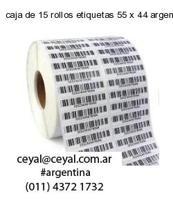 caja de 15 rollos etiquetas 55 x 44 argentina