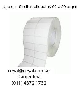 caja de 15 rollos etiquetas 60 x 30 argentina