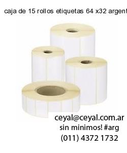 caja de 15 rollos etiquetas 64 x32 argentina