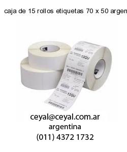 caja de 15 rollos etiquetas 70 x 50 argentina