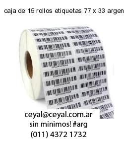 caja de 15 rollos etiquetas 77 x 33 argentina