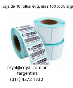 caja de 16 rollos etiquetas 100 X 35 argentina