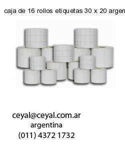 caja de 16 rollos etiquetas 30 x 20 argentina