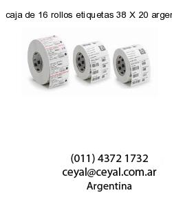 caja de 16 rollos etiquetas 38 X 20 argentina
