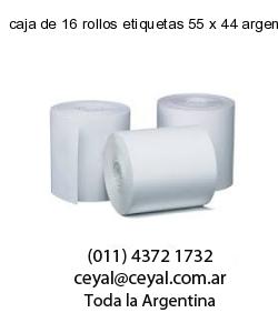 caja de 16 rollos etiquetas 55 x 44 argentina
