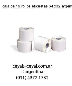 caja de 16 rollos etiquetas 64 x32 argentina
