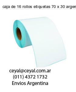 caja de 16 rollos etiquetas 70 x 30 argentina