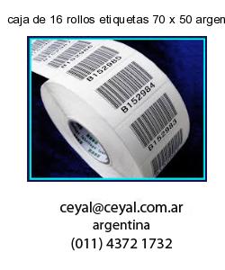 caja de 16 rollos etiquetas 70 x 50 argentina