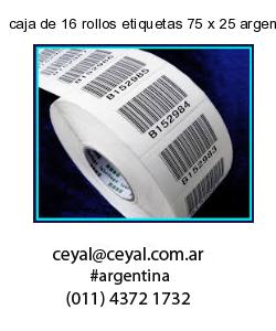 caja de 16 rollos etiquetas 75 x 25 argentina