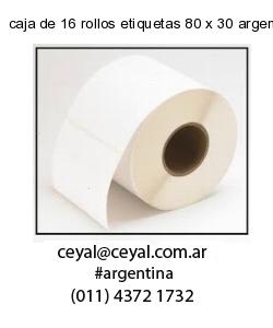 caja de 16 rollos etiquetas 80 x 30 argentina