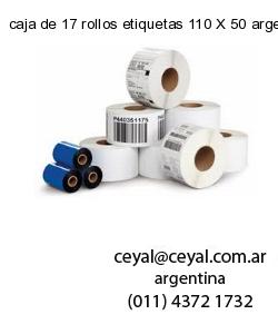 caja de 17 rollos etiquetas 110 X 50 argentina