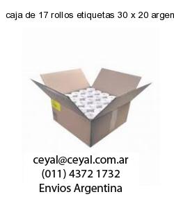 caja de 17 rollos etiquetas 30 x 20 argentina