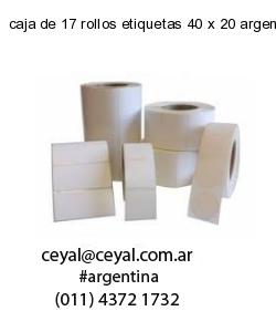 caja de 17 rollos etiquetas 40 x 20 argentina