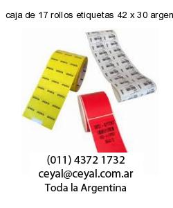 caja de 17 rollos etiquetas 42 x 30 argentina