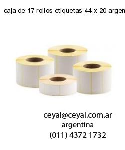 caja de 17 rollos etiquetas 44 x 20 argentina