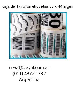 caja de 17 rollos etiquetas 55 x 44 argentina