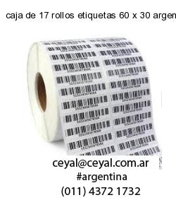 caja de 17 rollos etiquetas 60 x 30 argentina
