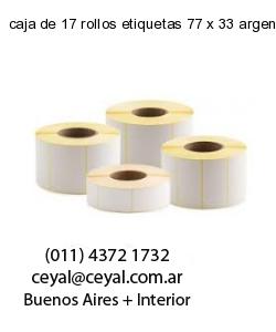 caja de 17 rollos etiquetas 77 x 33 argentina