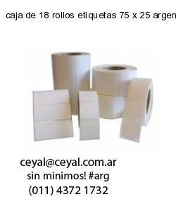 caja de 18 rollos etiquetas 75 x 25 argentina