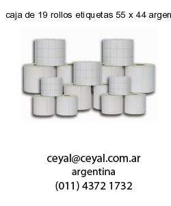 caja de 19 rollos etiquetas 55 x 44 argentina