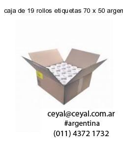 caja de 19 rollos etiquetas 70 x 50 argentina