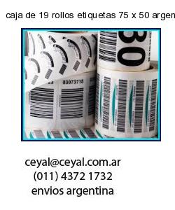 caja de 19 rollos etiquetas 75 x 50 argentina