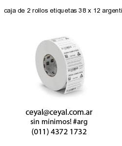 caja de 2 rollos etiquetas 38 x 12 argentina