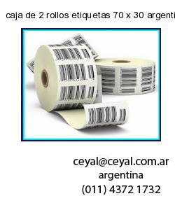 caja de 2 rollos etiquetas 70 x 30 argentina