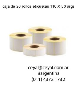 caja de 20 rollos etiquetas 110 X 50 argentina