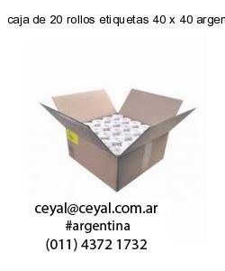 caja de 20 rollos etiquetas 40 x 40 argentina