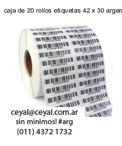 caja de 20 rollos etiquetas 42 x 30 argentina