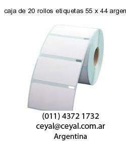 caja de 20 rollos etiquetas 55 x 44 argentina