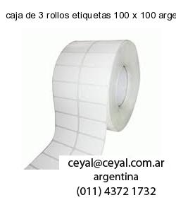 caja de 3 rollos etiquetas 100 x 100 argentina