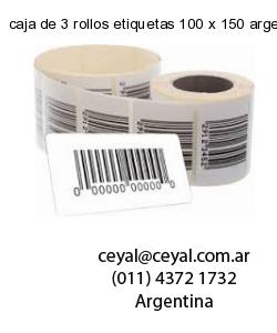 caja de 3 rollos etiquetas 100 x 150 argentina