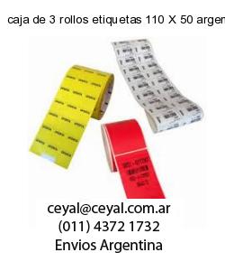 caja de 3 rollos etiquetas 110 X 50 argentina