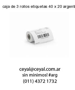caja de 3 rollos etiquetas 40 x 20 argentina