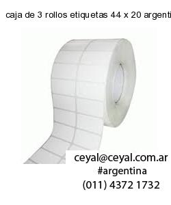 caja de 3 rollos etiquetas 44 x 20 argentina