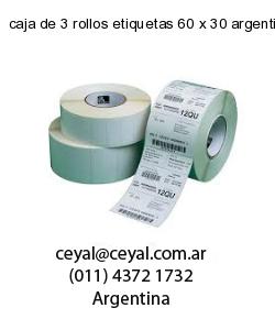 caja de 3 rollos etiquetas 60 x 30 argentina