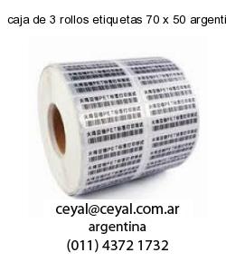 caja de 3 rollos etiquetas 70 x 50 argentina