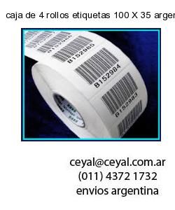 caja de 4 rollos etiquetas 100 X 35 argentina