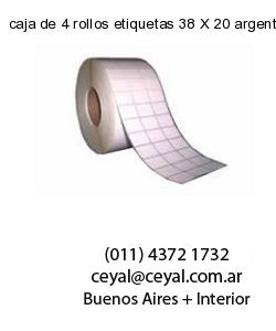 caja de 4 rollos etiquetas 38 X 20 argentina