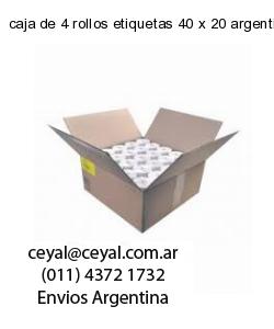 caja de 4 rollos etiquetas 40 x 20 argentina