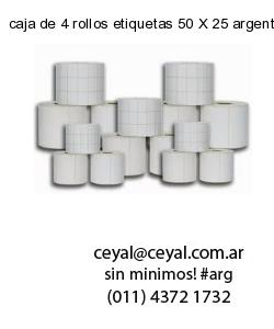 caja de 4 rollos etiquetas 50 X 25 argentina