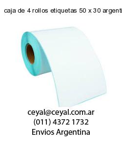 caja de 4 rollos etiquetas 50 x 30 argentina