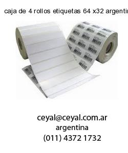caja de 4 rollos etiquetas 64 x32 argentina